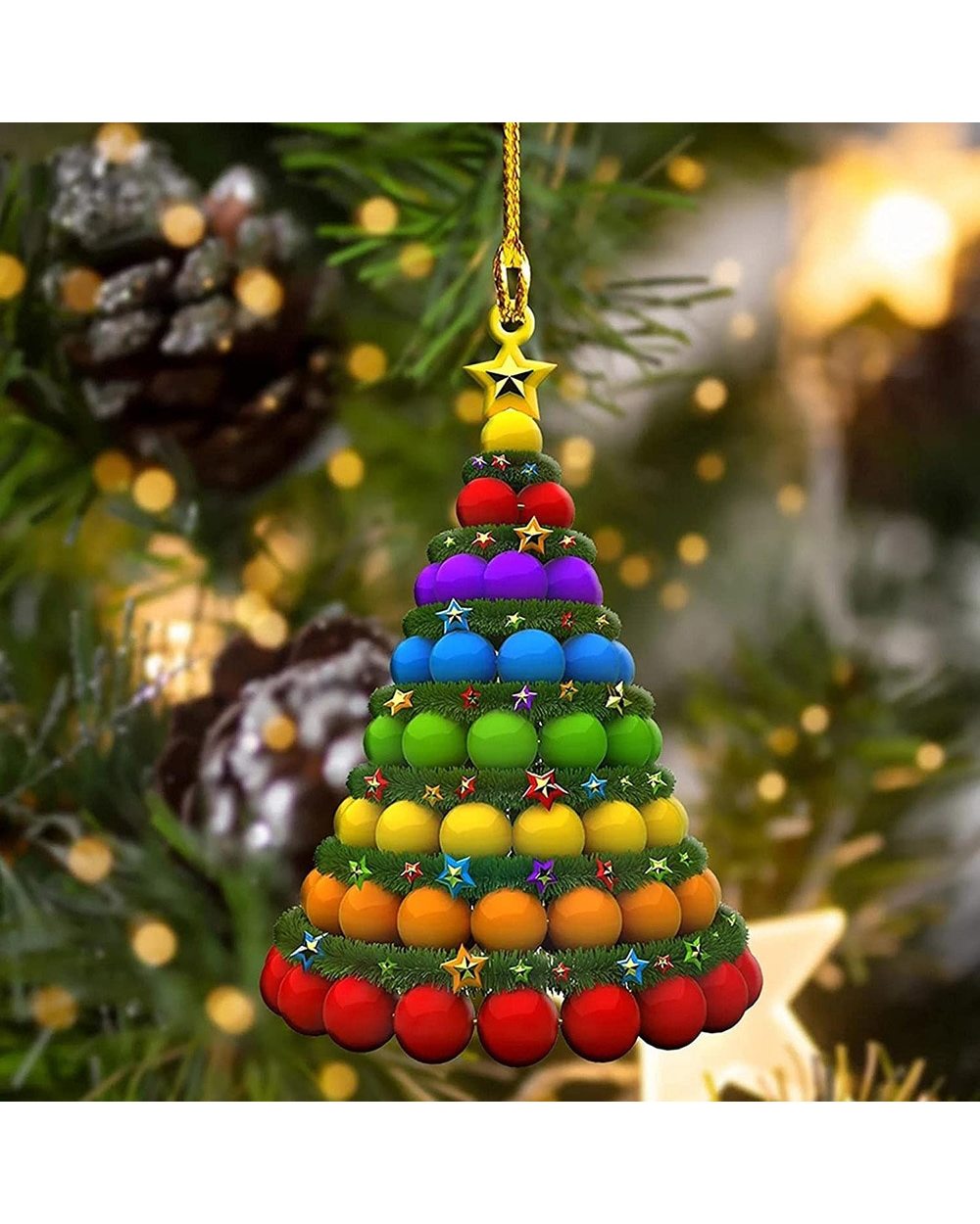 Christmas Wooden Pendants Xmas Tree Hanging Ornaments Merry Christmas Decor for Home 2022 Wood Crafts For Decorations front-4