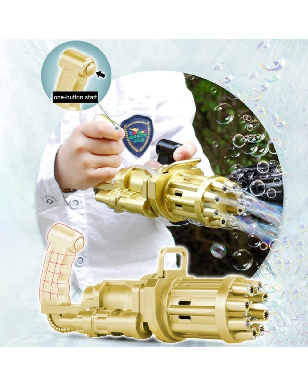 Kids Bath Toy Bubble Gun Machine front-2