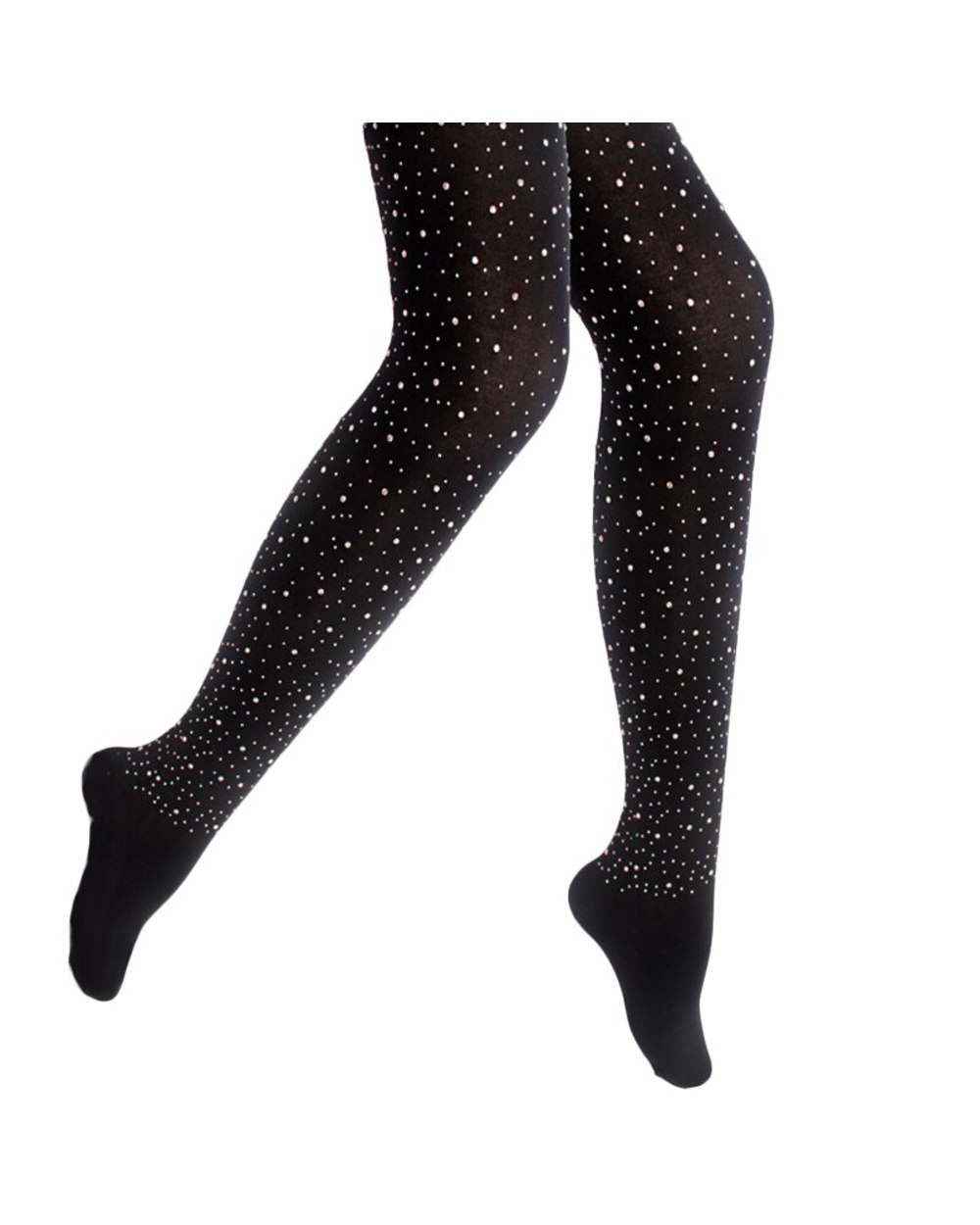 Autumn Sexy Women Rhinestone Diamond Shinny Tights Fishnet Mesh Party Lingerie High Long Stockings Christmas Pantyhose front-2
