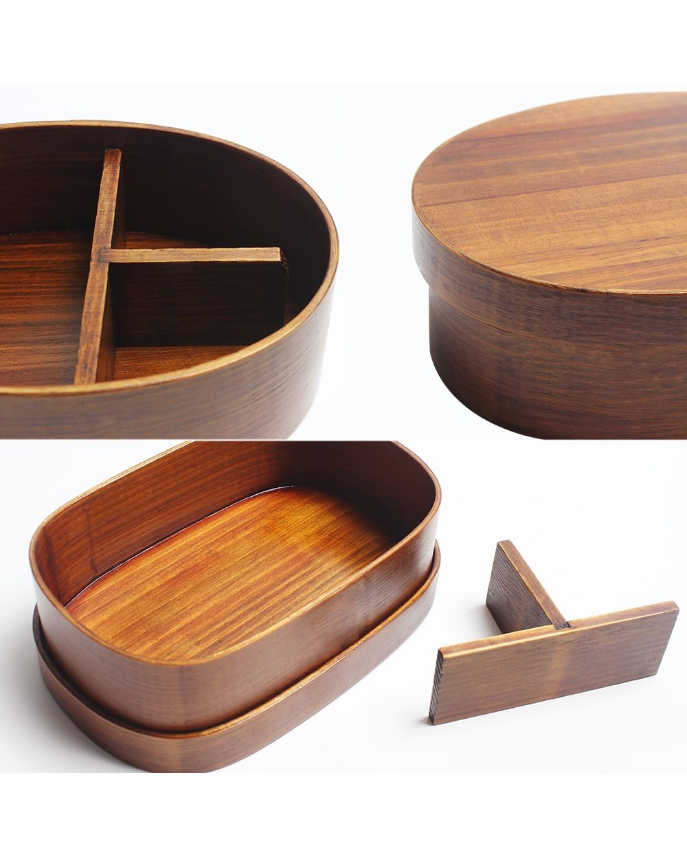 Wooden Japanese Bento Box front-3