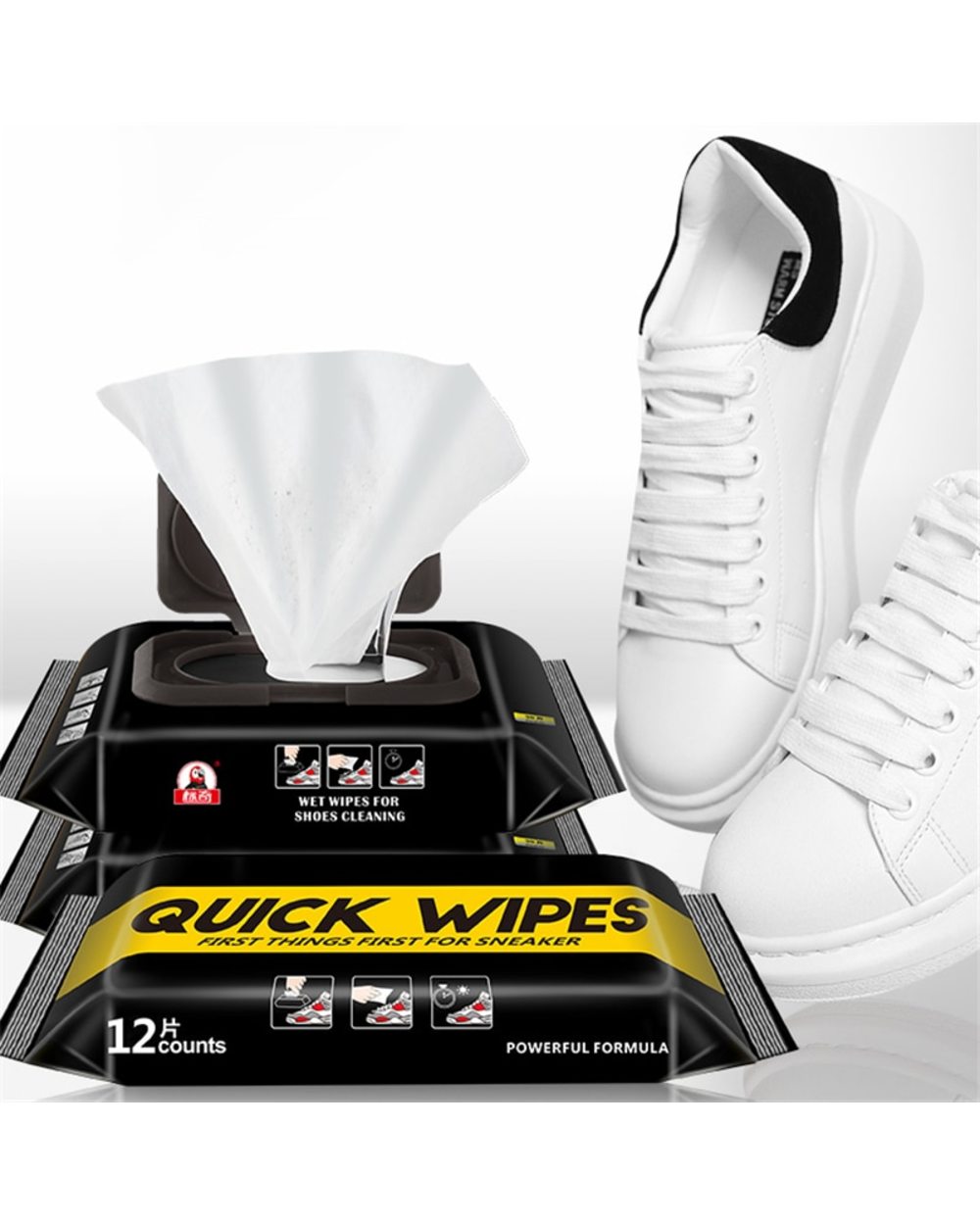 Disposable Shoe Wipes Small White Shoe Artifact Cleaning Tools Care Shoes Useful Fast Scrubbing Quick Clean Wipes front-0