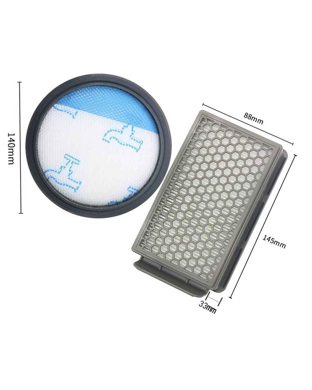 Rowenta Ro3715 / 3759 / 3798 / 3799 / 3718 / 2957 Samurai Sg3751wa Compact Power Cyclonic Vacuums Replacement Filter Sp front-1
