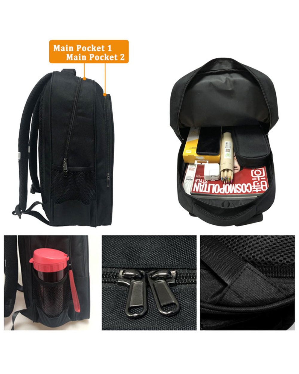 13 Inch Dog Boston Terrier Pug German Shepherd Backpack Children School Bags Backpack Boys Girls Schoolbags Kids Bookbag front-5