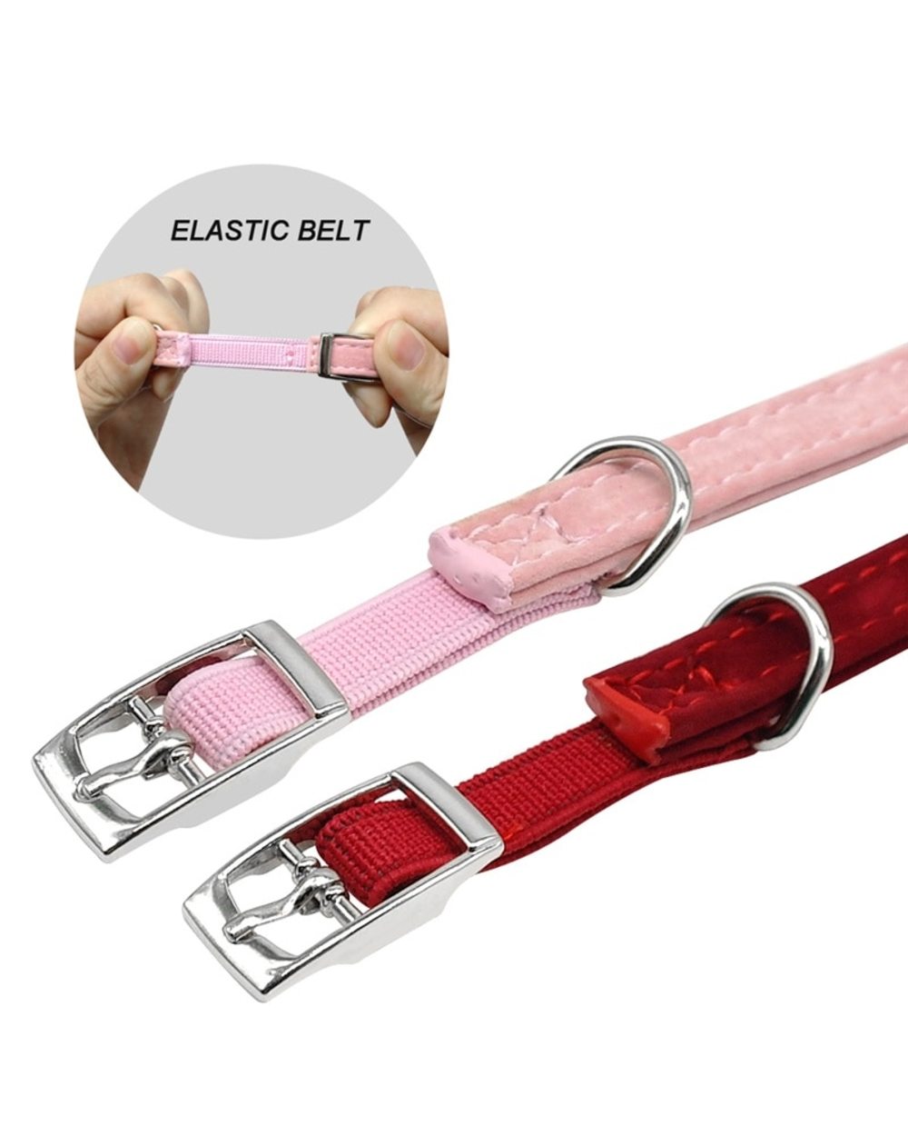 Cute Cat Collar Small Puppy Cat Collars Necklace with Bell for Dogs & Cats front-3