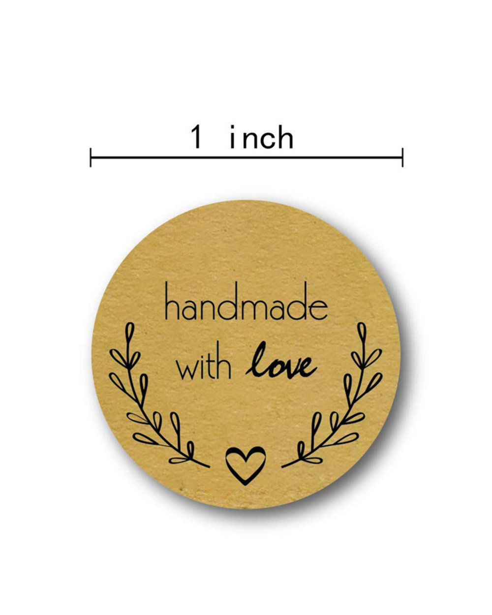 12-500Pcs Round Natural Kraft Stickers Scrapbooking For Package Adhesive Thank You Sticker Seal Labels Stationery front-2