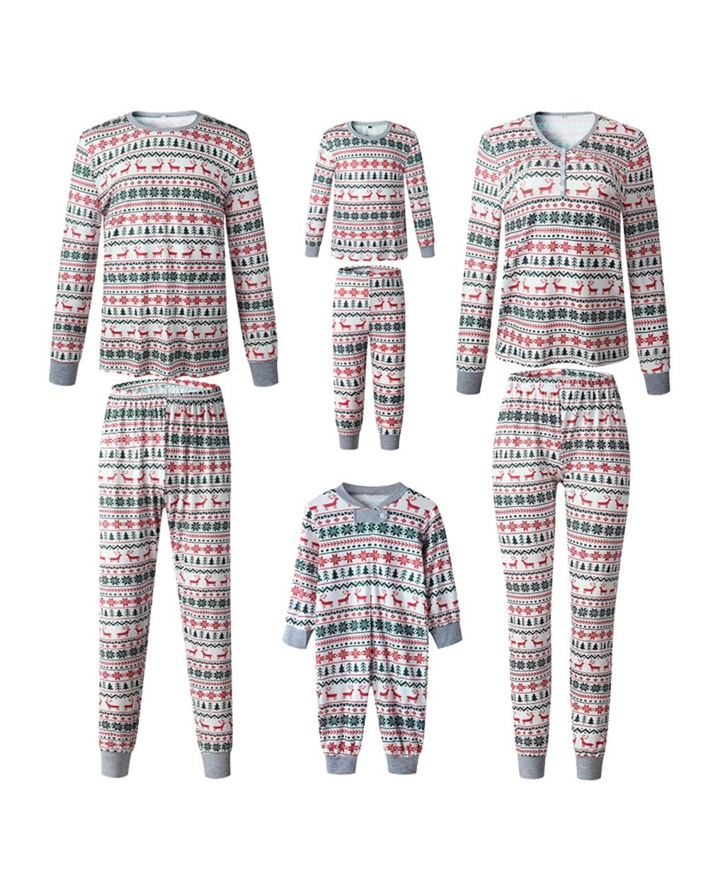 2021 Family Christmas Matching Pajamas Set Xmas Adult Kids Mother And Daughter Father Son Sleepwear Baby Family Look front-4