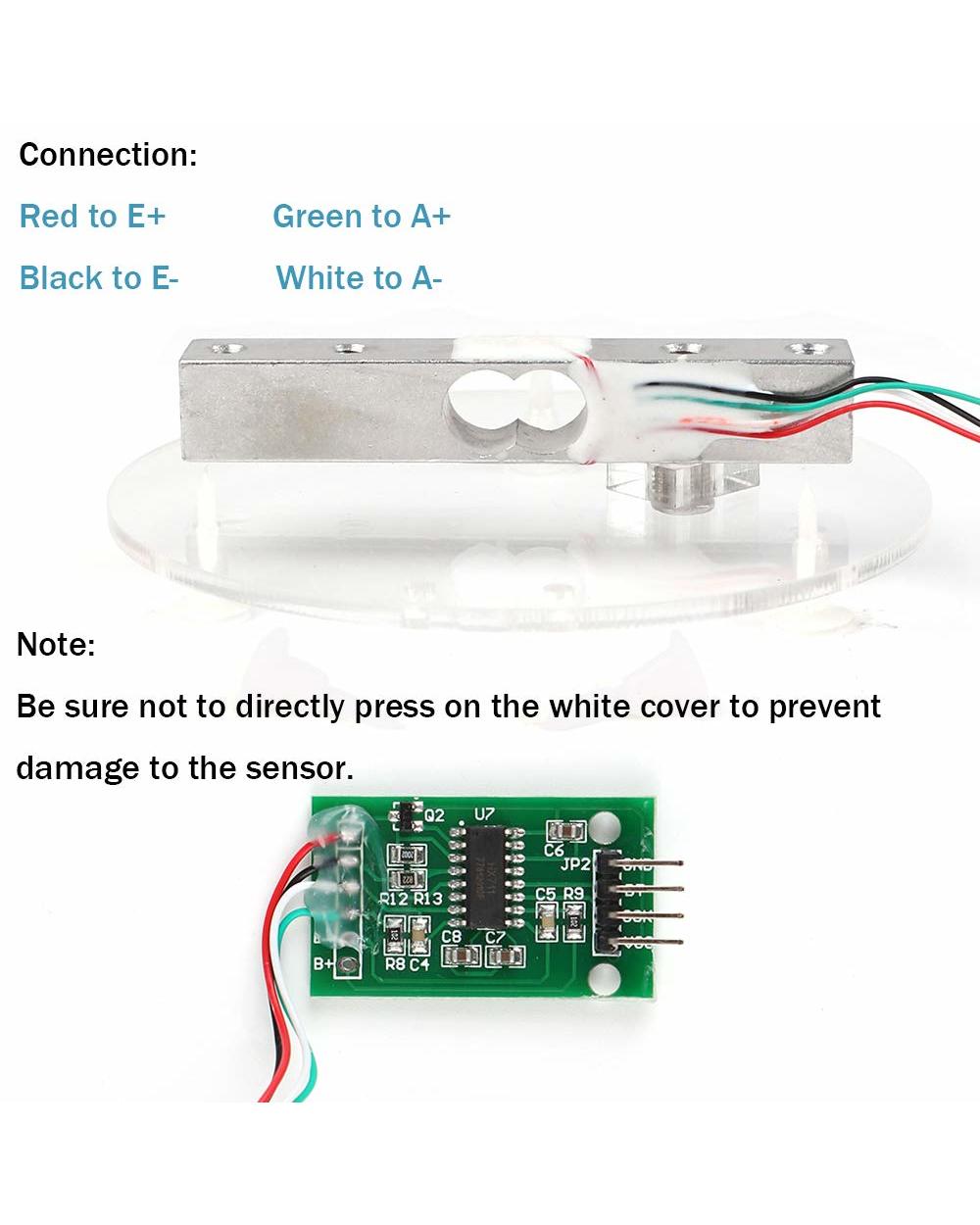 Digital Load Cell Weight Sensor Hx711 Ad Converter Breakout Module 5Kg 10Kg Portable Electronic Kitchen Scale For Ardui front-5