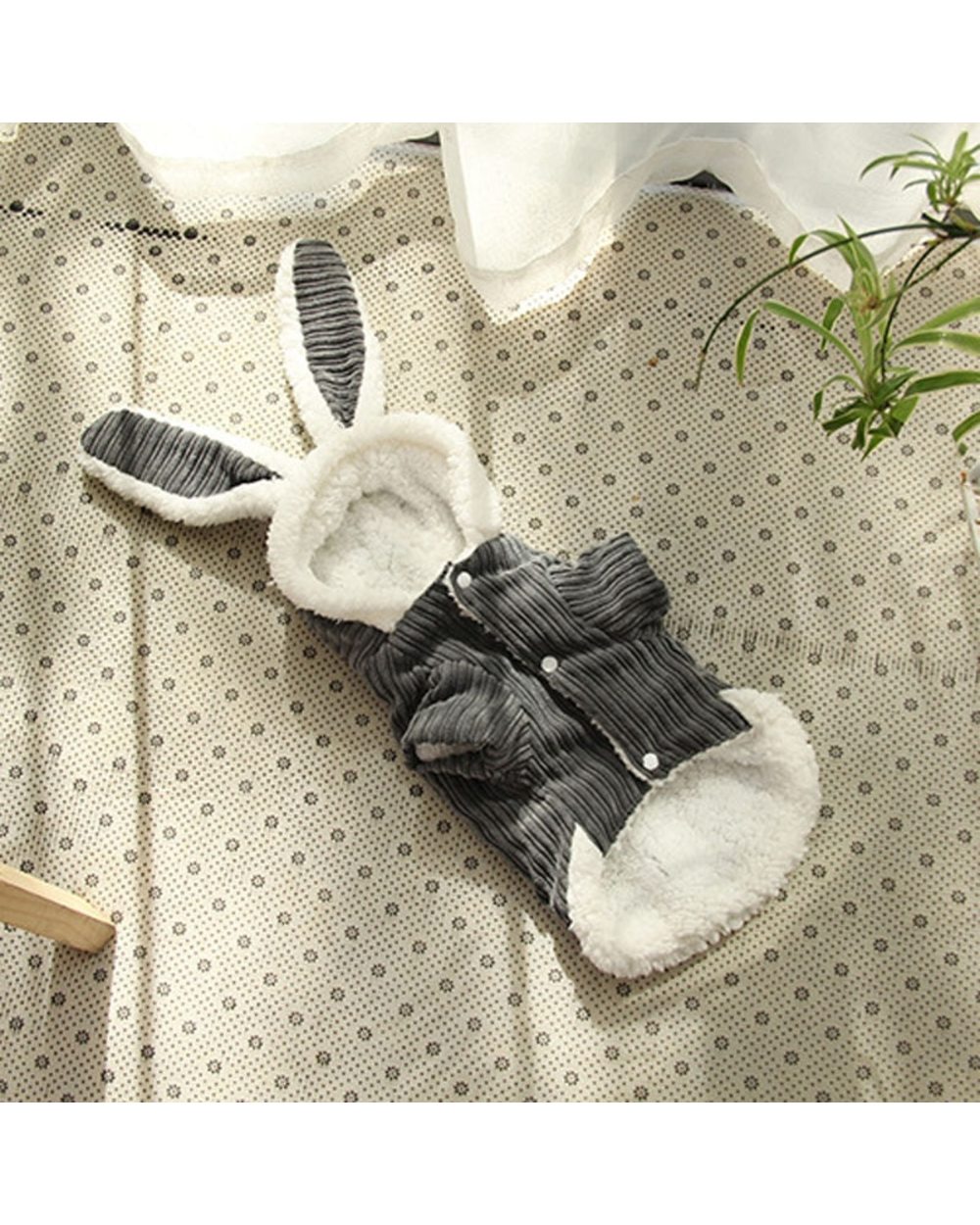 Autumn Winter Rabbit Soft Fleece Dog Clothes Pet Dress Pattern Coral Velvet Puppy Coat Thick Warm Jacket For Dogs Cats front-0