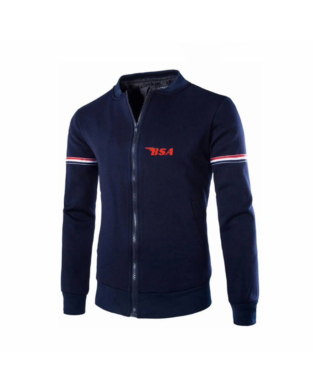 Bsa Mens New Round Neck Fight Jacket front-2