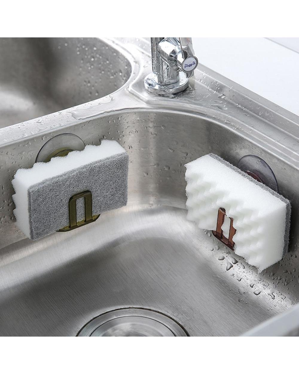 Kitchen Suction Cup Sink Drain Rack Sponge Storage Holder front-0