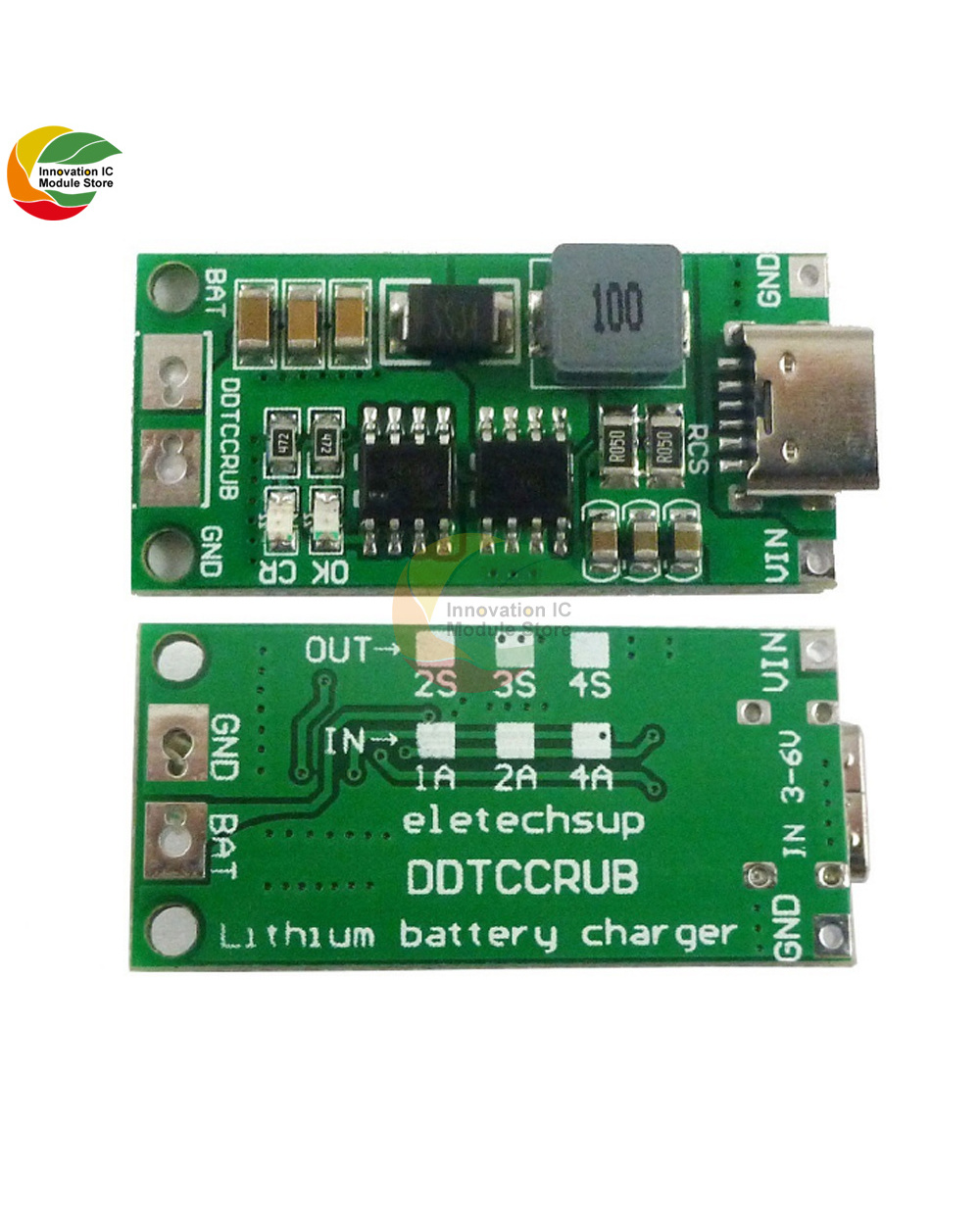2S 3S 4S Multi-Cell Type-C To 8.4V 12.6V 16.8V Boost Li-Ion Polymer Charger 7.4V 11.1V 14.8V 18650 Li-Ion Battery Charg front-2