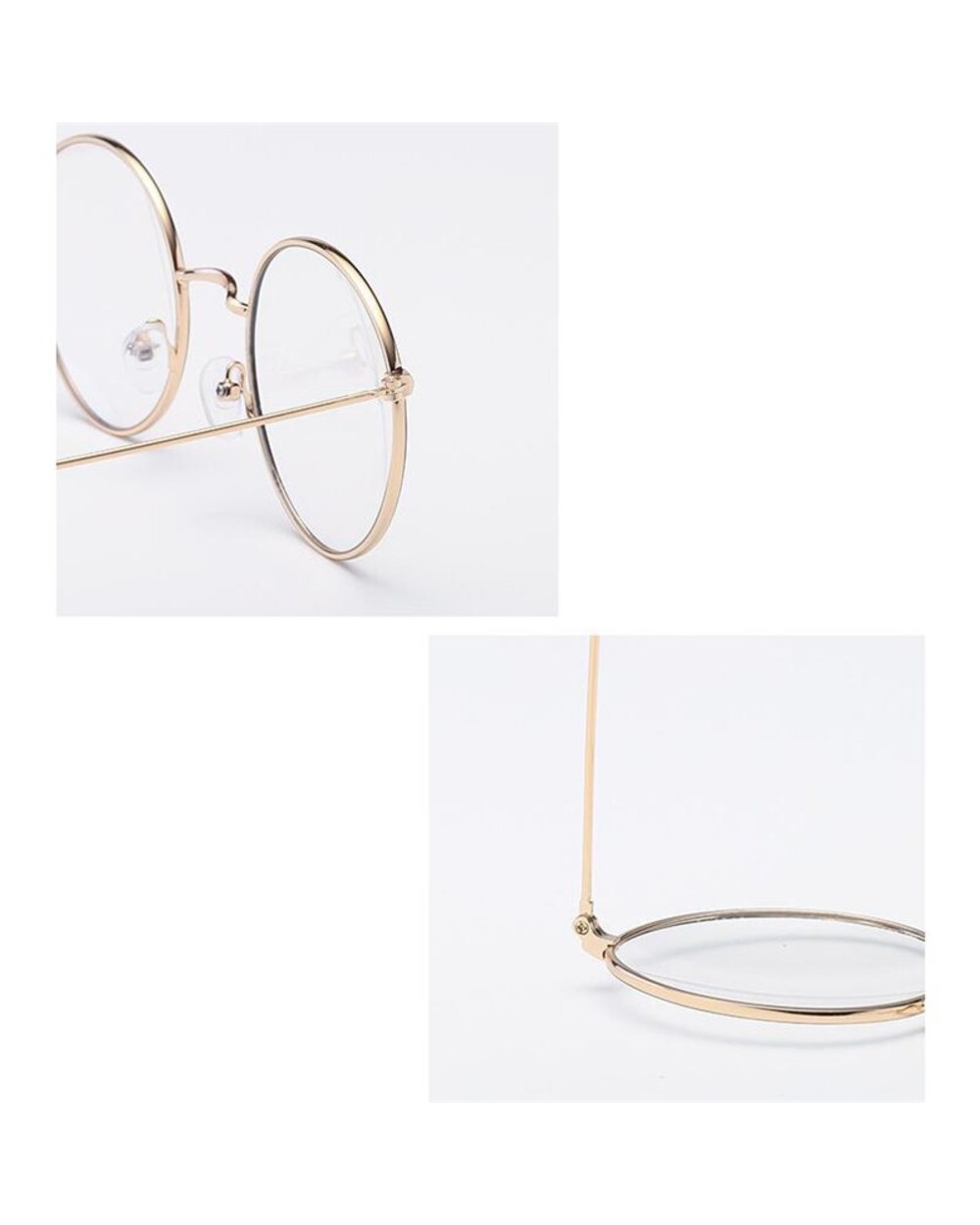 Women Round Metal Glasses Frame With Degree Men Ultralight Finished Myopia Glasses -0.5 -1 -1.5 -2 -2.5 -3 -3.5 -4 -4.5 front-4