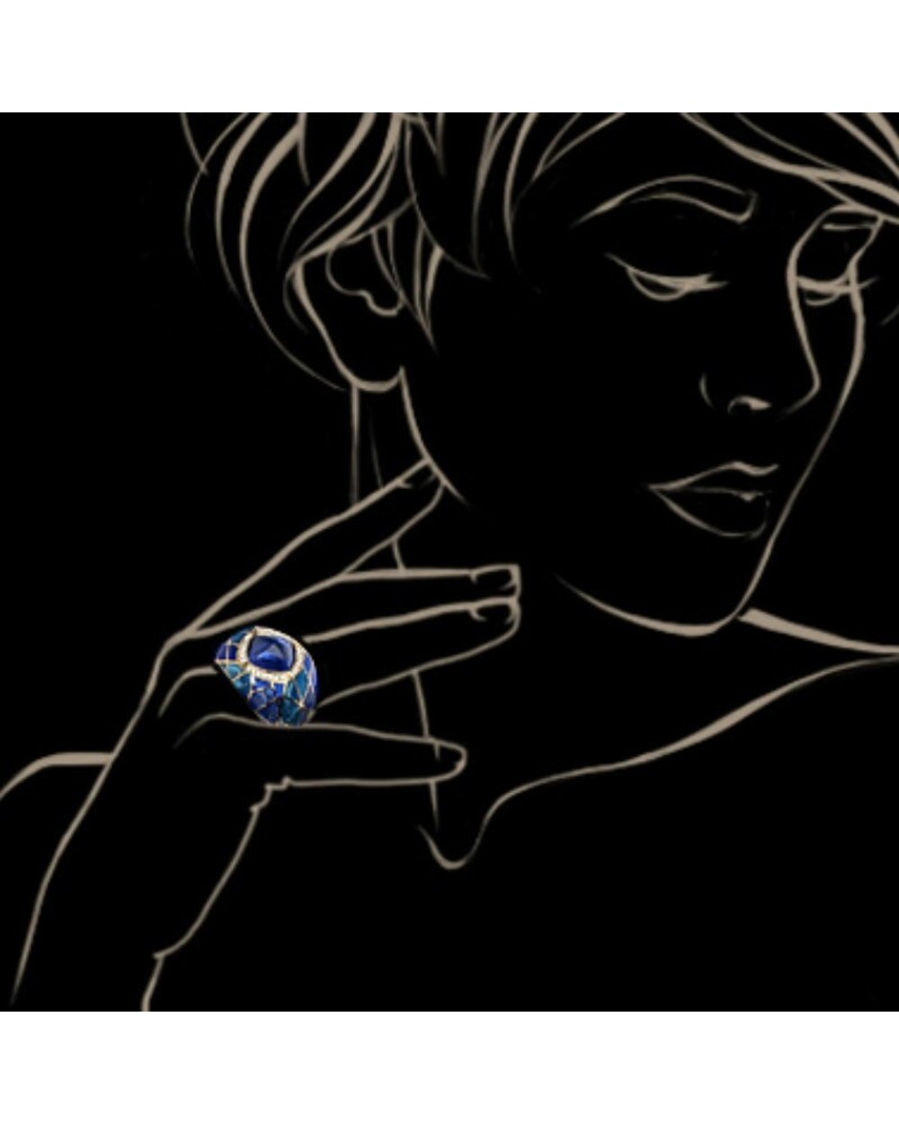 Stylish Sapphire Ring Anniversary Jewelry Elegant Fashion Ring 2022 front-2