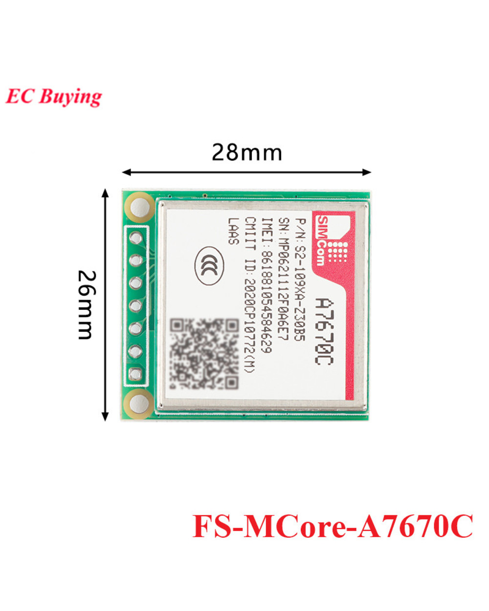 A7670c 4G Module Cat.1 Core Development Board Full Netcom With 2G Lte+Gsm Stm32 Soutines Fs-Mcore-A7670c Fs-Hcore-A7670c front-1