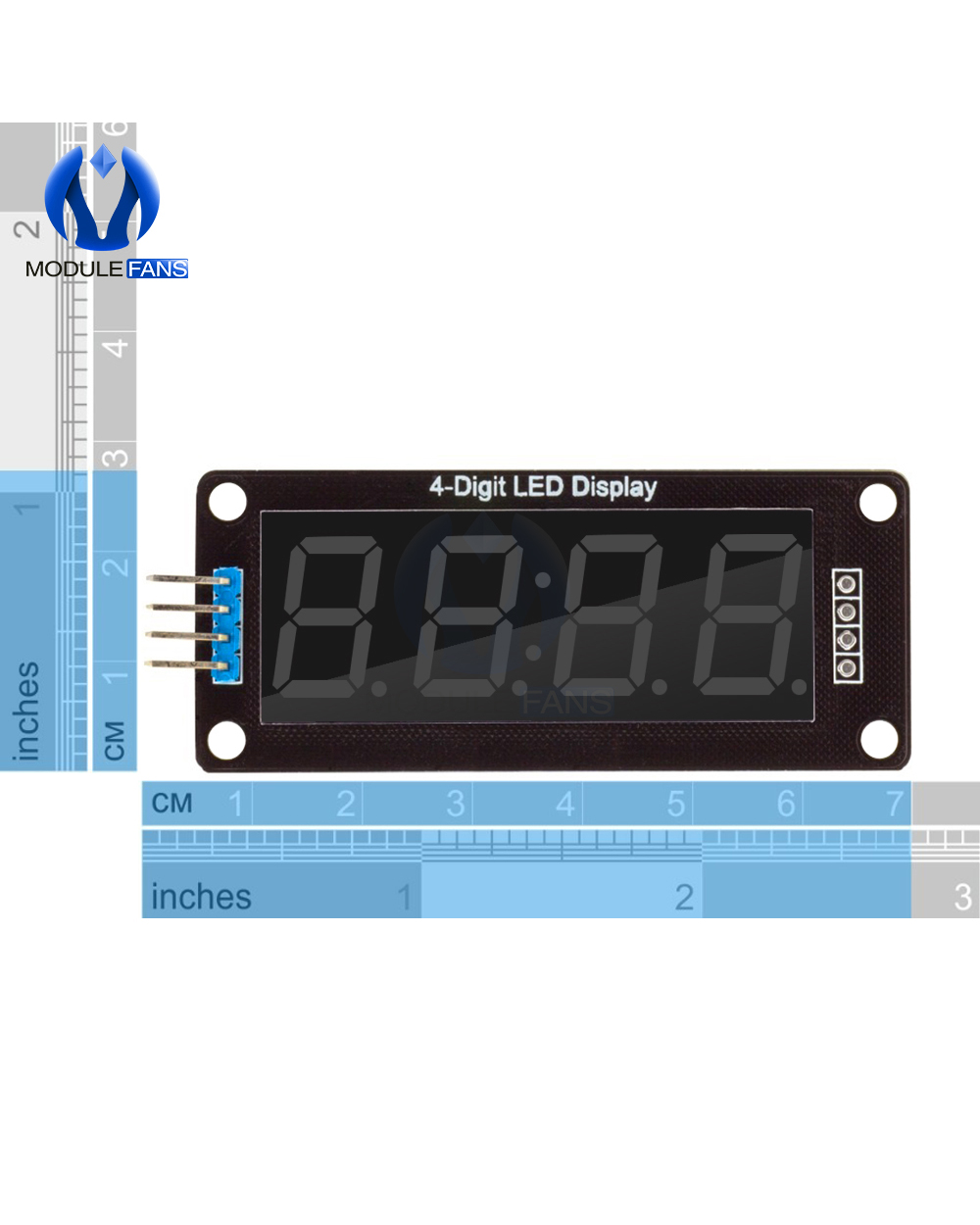 Tm1637 Led Display Module For Arduino 4 Digit 7 Segment 0.56 Inch Time Clock Indicator Tube Module Red Blue Green Yello front-5