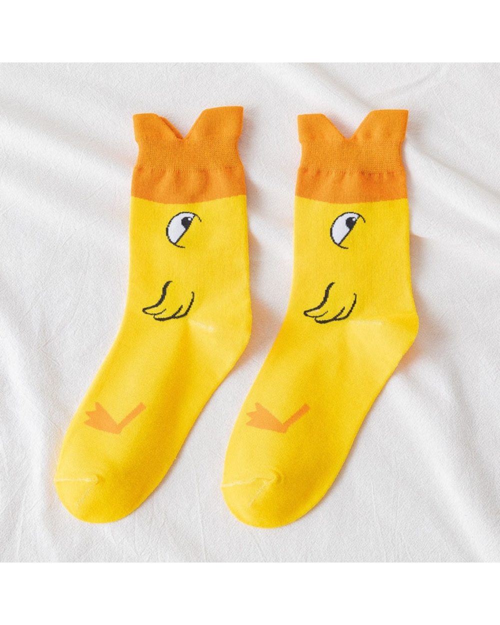 Fashion Cute Duck Print Cotton Funny Socks Female Streetwear Kawaii Cartoon Socks Women front-4