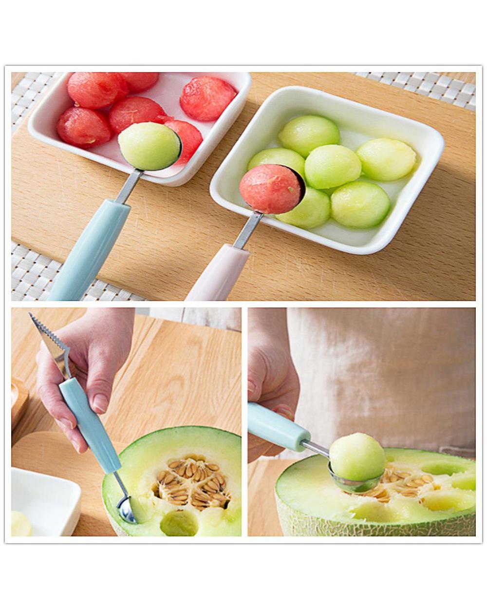 Dual-head Stainless Steel Carving Knife front-5