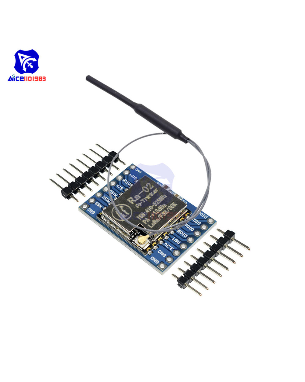 Diymore 433Mhz Sx1278 Lora Module 433M 10Km Ra-02 Wireless Spread Spectrum Transmission Board 2.4G Ipx Antenna For Sma front-0