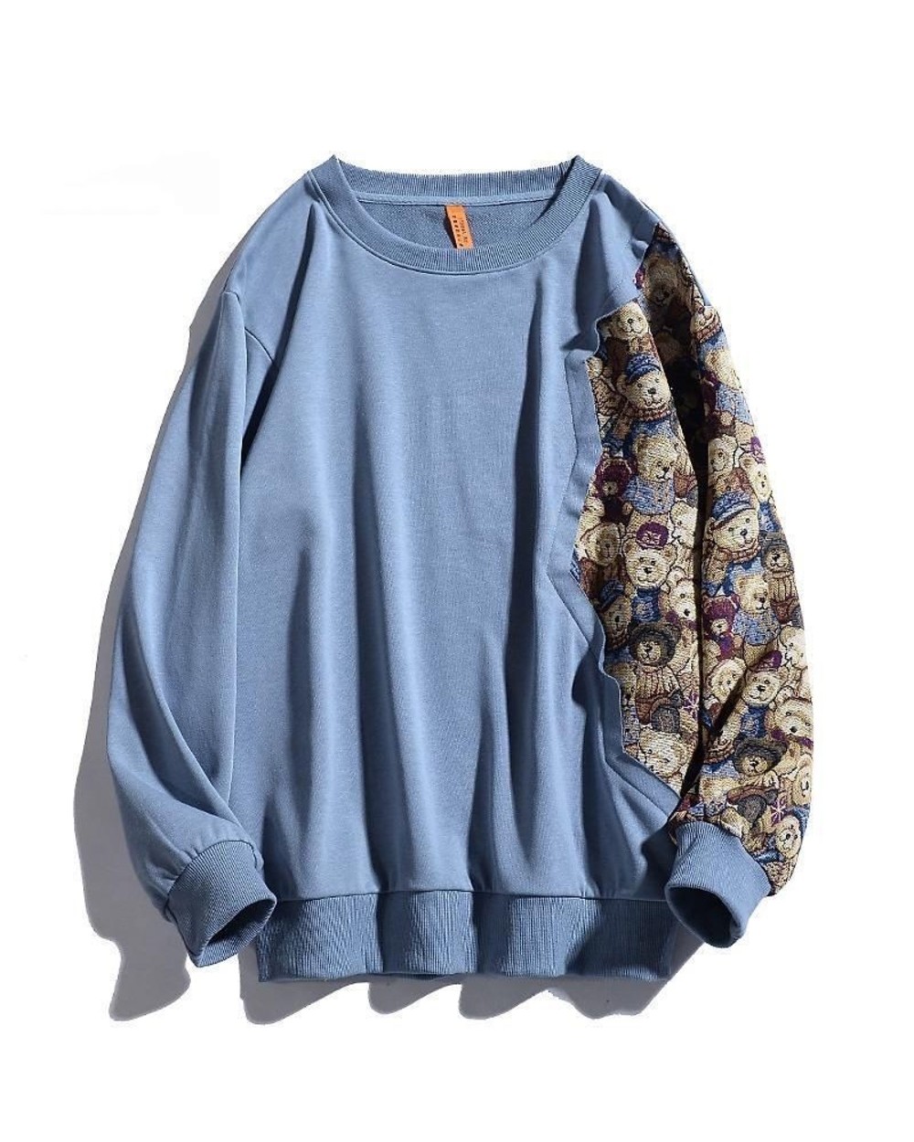 Oversized Sweatshirts Harajuku Patchwork Fashion Bear Sweatshirts Long Sleeve Pullover Clothes front-4