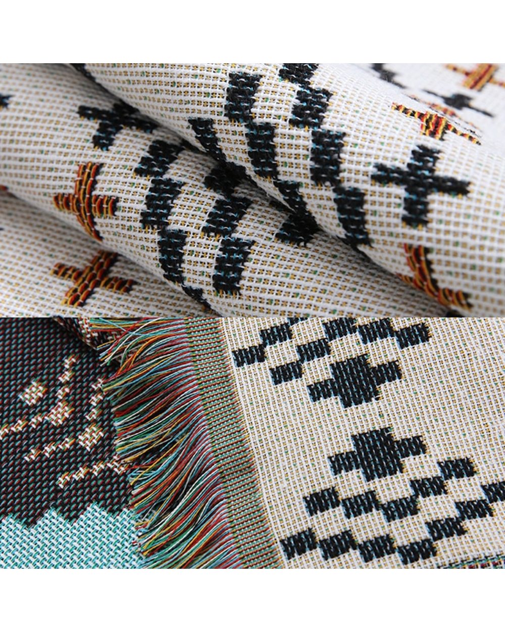 Blanket Outdoor Picnic Mats Beach Ethnic Vintage Blanket Indian Totem Blankets Plaid Bed Sofa Cover Decor front-5