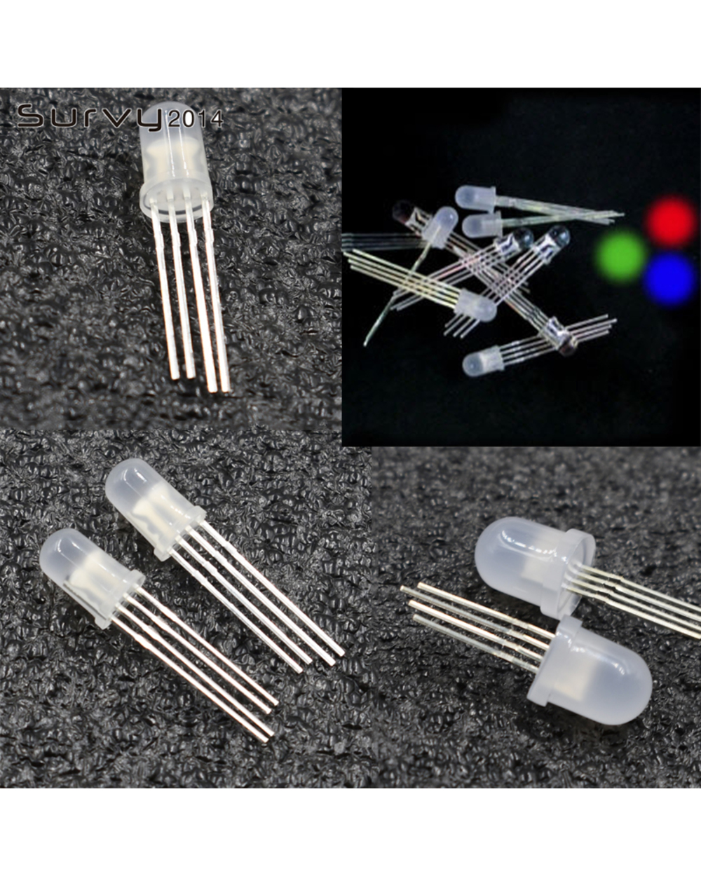 10/20/50Pcs Pl9823 F5/F8 Led Light 5Mm 8Mm Round Rgb Milk White 4Pin Common Anode/Cathode front-0