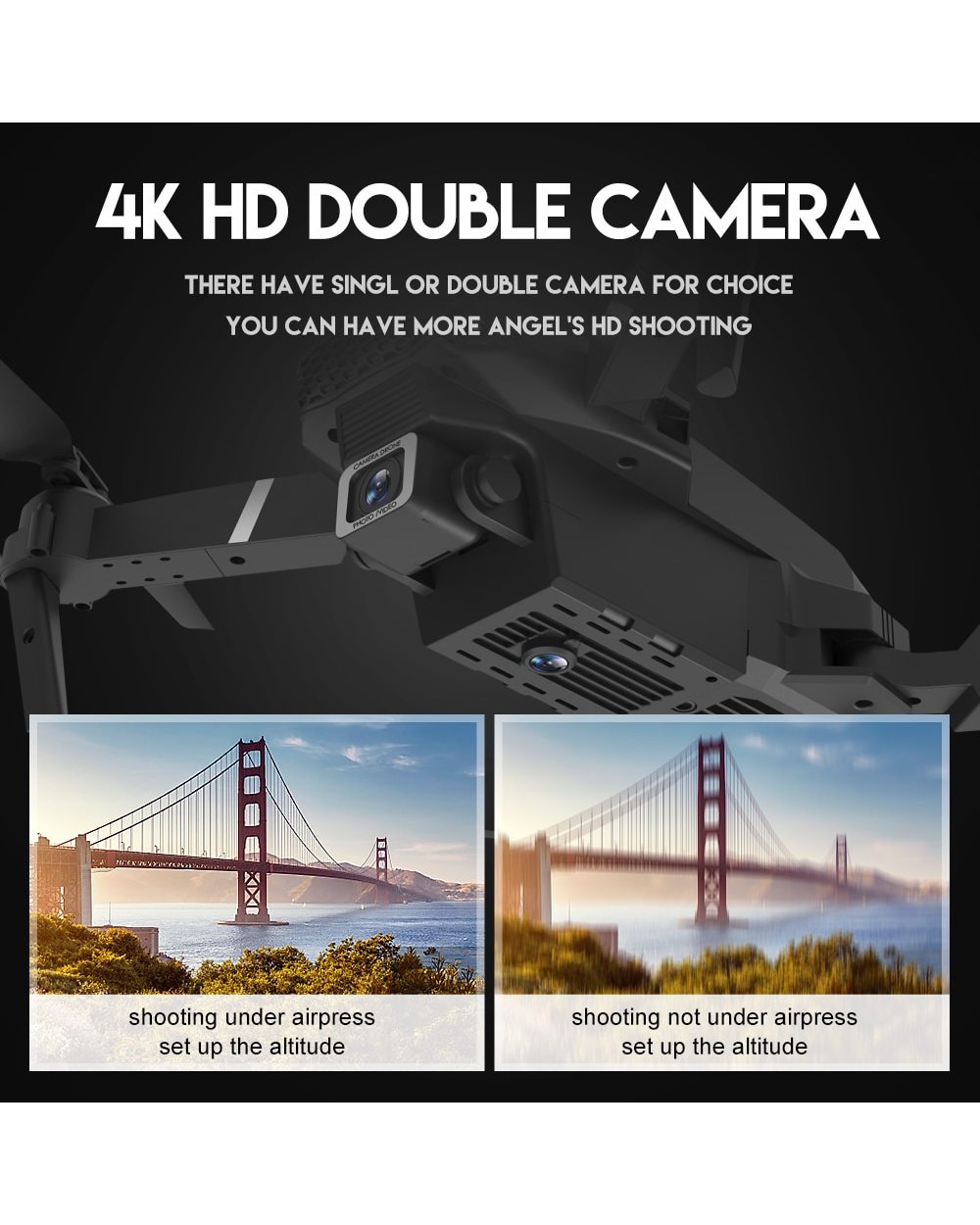 2021 NEW Drone 4k profession HD Wide Angle Camera 1080P WiFi fpv Drone Dual Camera Height Keep Drones Camera Helicopter front-3