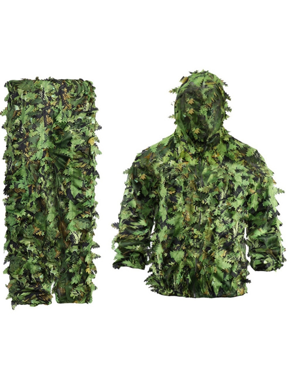 Hunting Ghillie Suit New-Sticky Flower Bionic Leaves Camouflage Suit Woodland Camouflage Universal Camo Set front-0