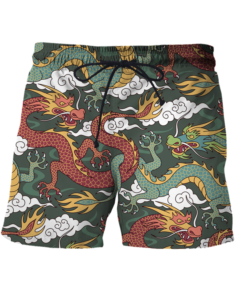 3D Printed Dragon Brand Men Women totem Print Shorts Trunks Summer New Quick Dry Beach Casual Sweatpants Short Pants front-2