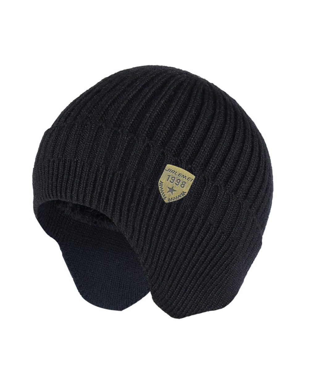 New Women Men Wool Winter Hat Add Fleece Warm Earflap Cap Stylish Soft Beanie Hat For Male Outdoor Thicken Ski Sport Kn front-4