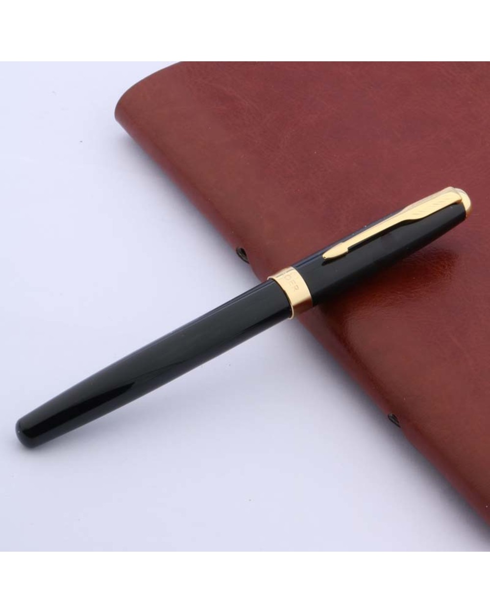 Luxury 388 Black Rollerball Pen Ripple Golden Trim Gift Arrow Clip Signature Pen Business Office School Supplies Writing front-5