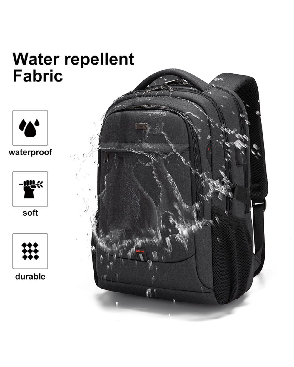 2022 New Fashion Water Resistant Business Backpack For Men Travel Notebook Laptop Backpacks Bags 17 inch Male front-3