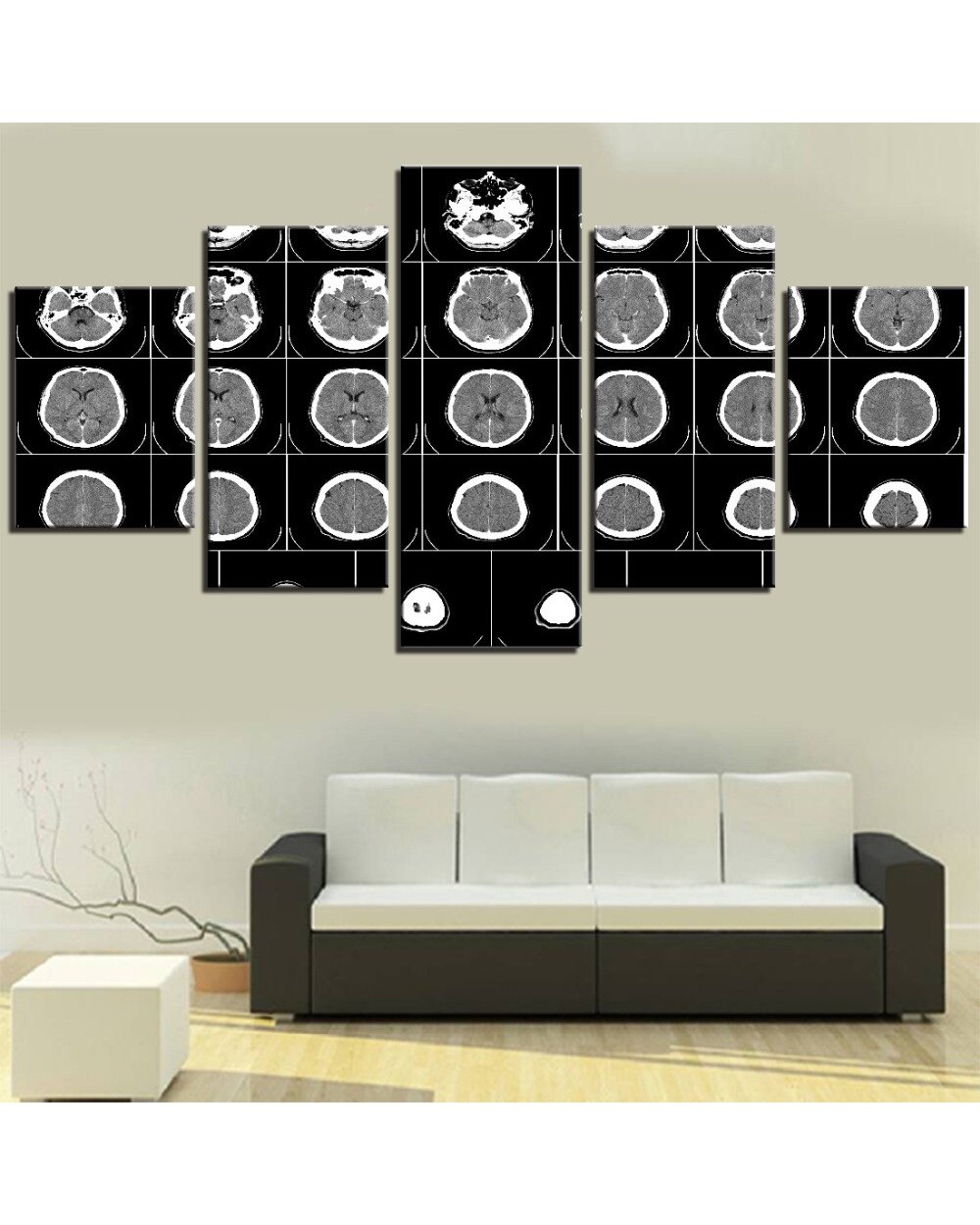 Technology X-Ray Computer Tomography Picture Print Science 5 Panel Canvas Art Wall Decor front-2