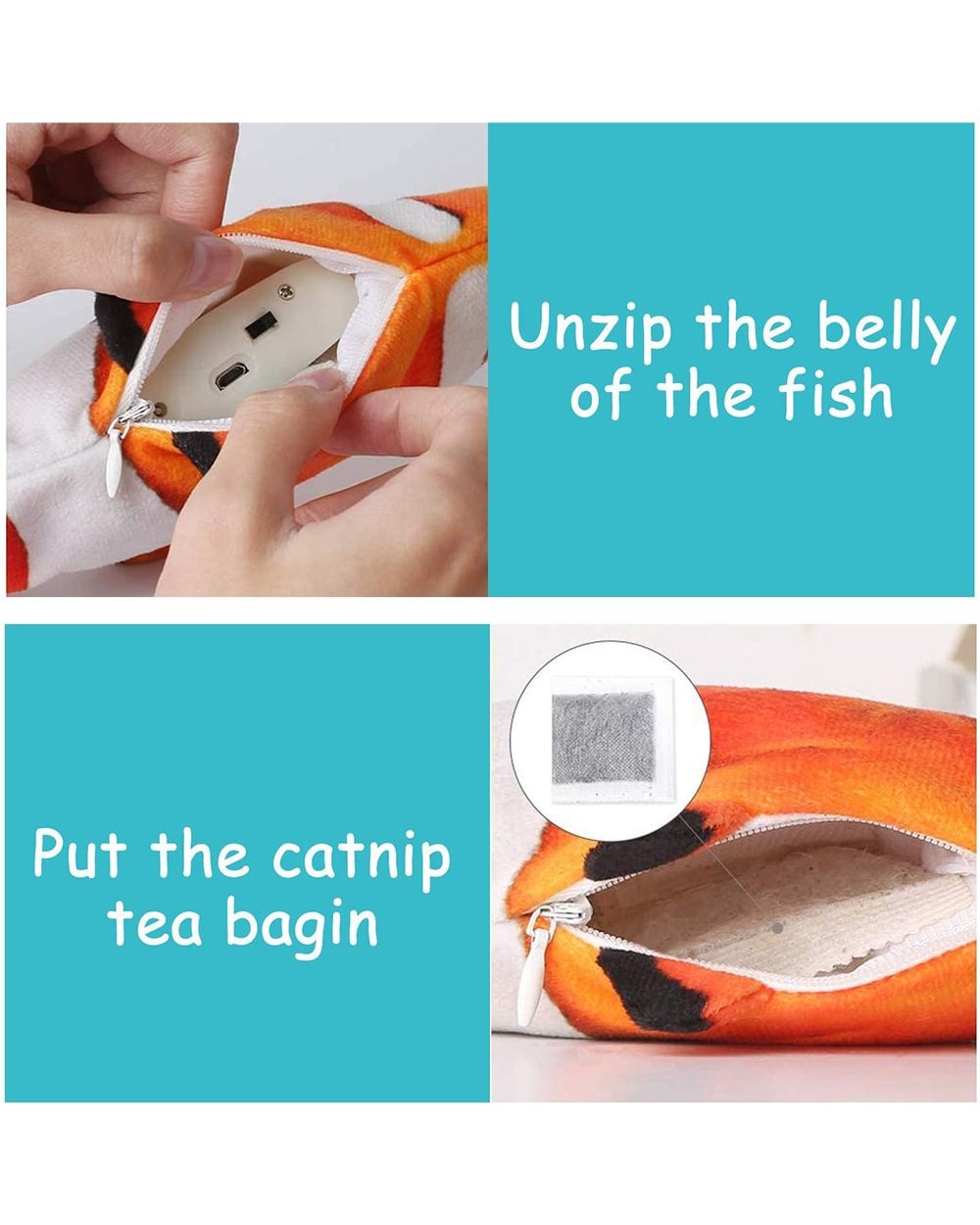 Floppy Fish Cat Toy Moving Fish Toy for Cats front-1