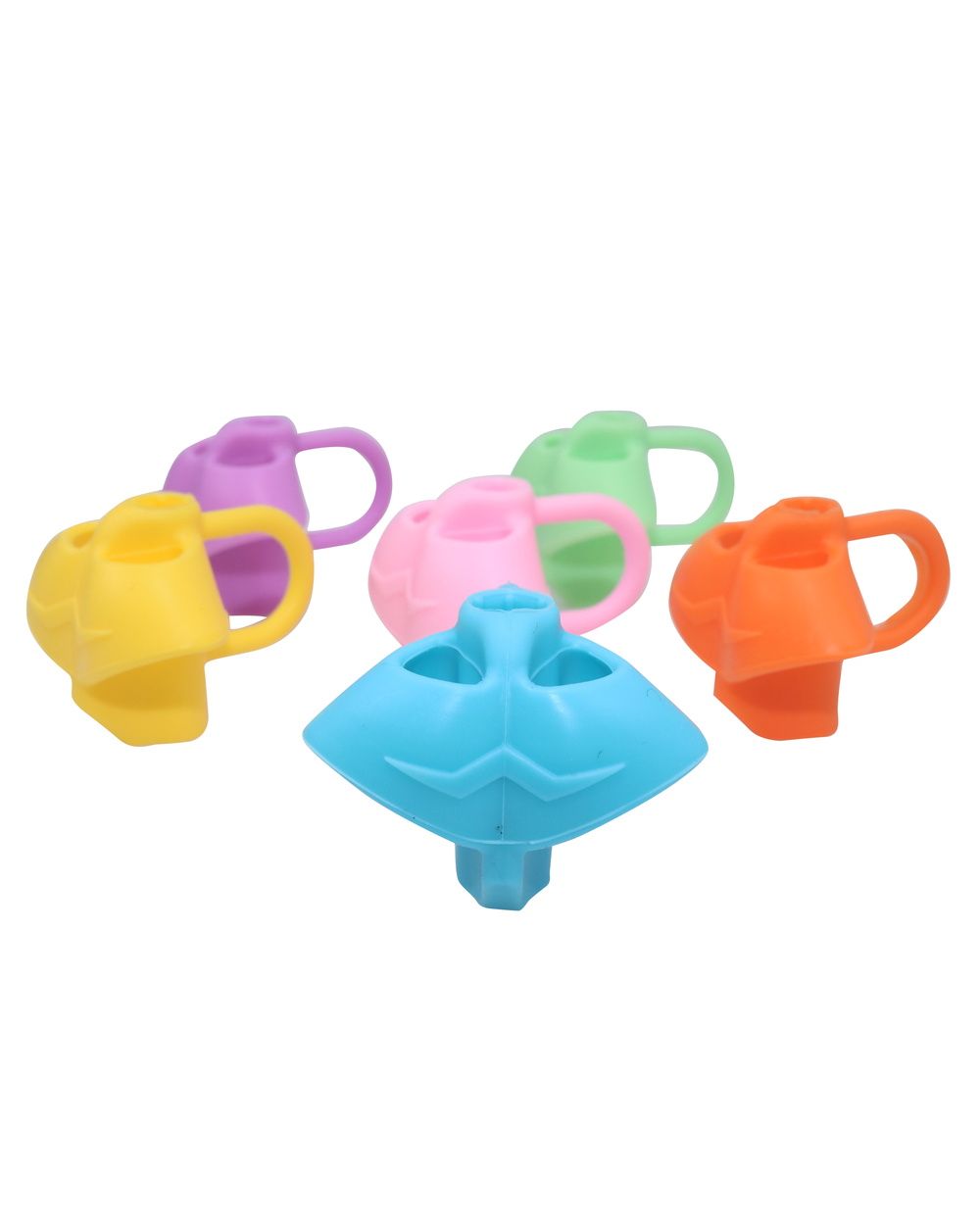 6 Pcs Pen Holder Silicone Three-Finger Pen Holder Student Writing Posture Corrector School Stationery Office Writing front-2