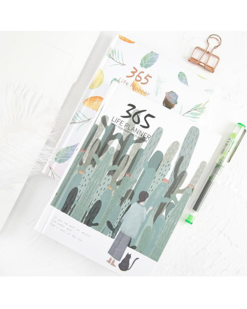 Cute 365 Life Planner Notebook Colorful Paper Inner Page Notepad Daily Monthly Yearly Agenda Diary School Office Statio front-1