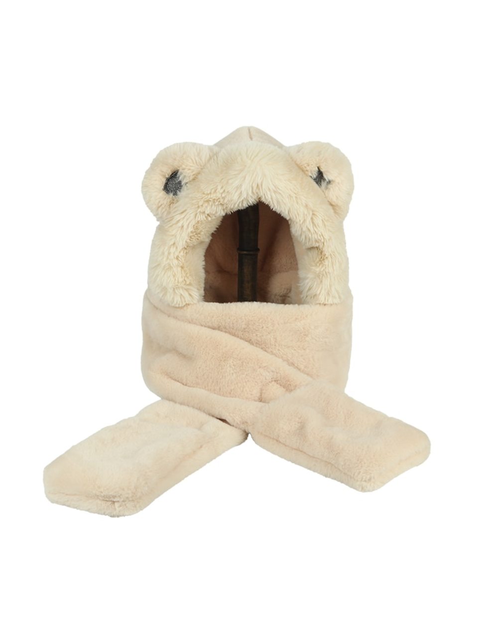 2022 New Winter Thickened Bear Hat Scarf All-In-One Female Korean Version Cute Fashion Cycling Warm Gloves Three-Piece front-5