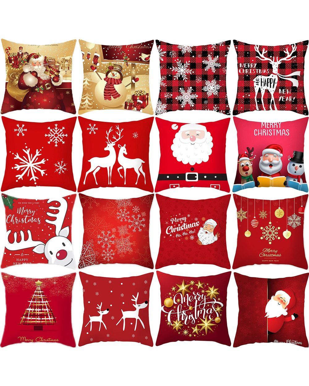 Christmas Cushion Cover Merry Christmas Decor For Home Santa Claus Christmas Ornament Xmas Gift Navidad 2021 front-0