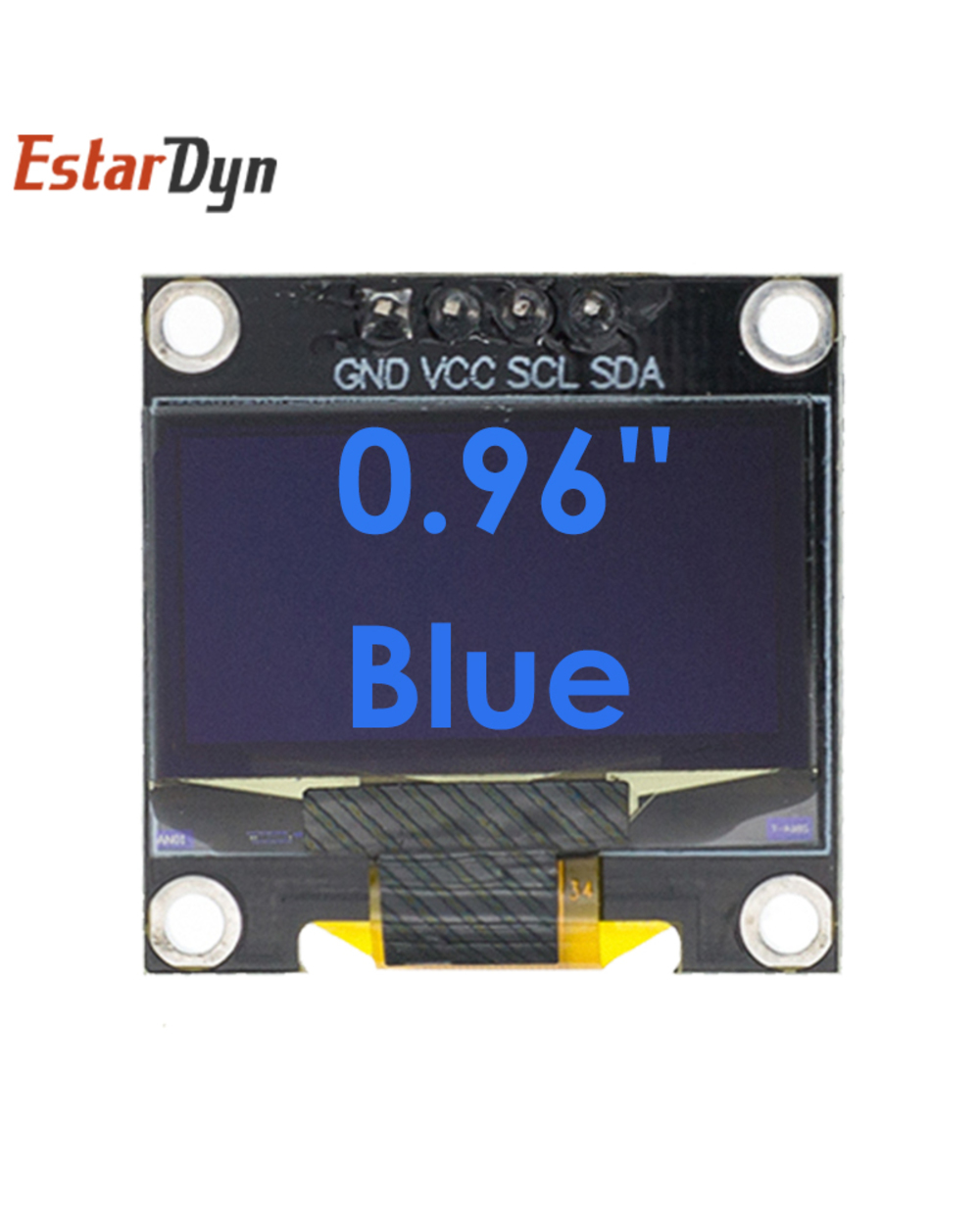New 0.96 Inch Iic Serial White/Blue/Yellow Oled Display Module 128X64 I2c Ssd1306 12864 Lcd Screen Board For Arduino front-5