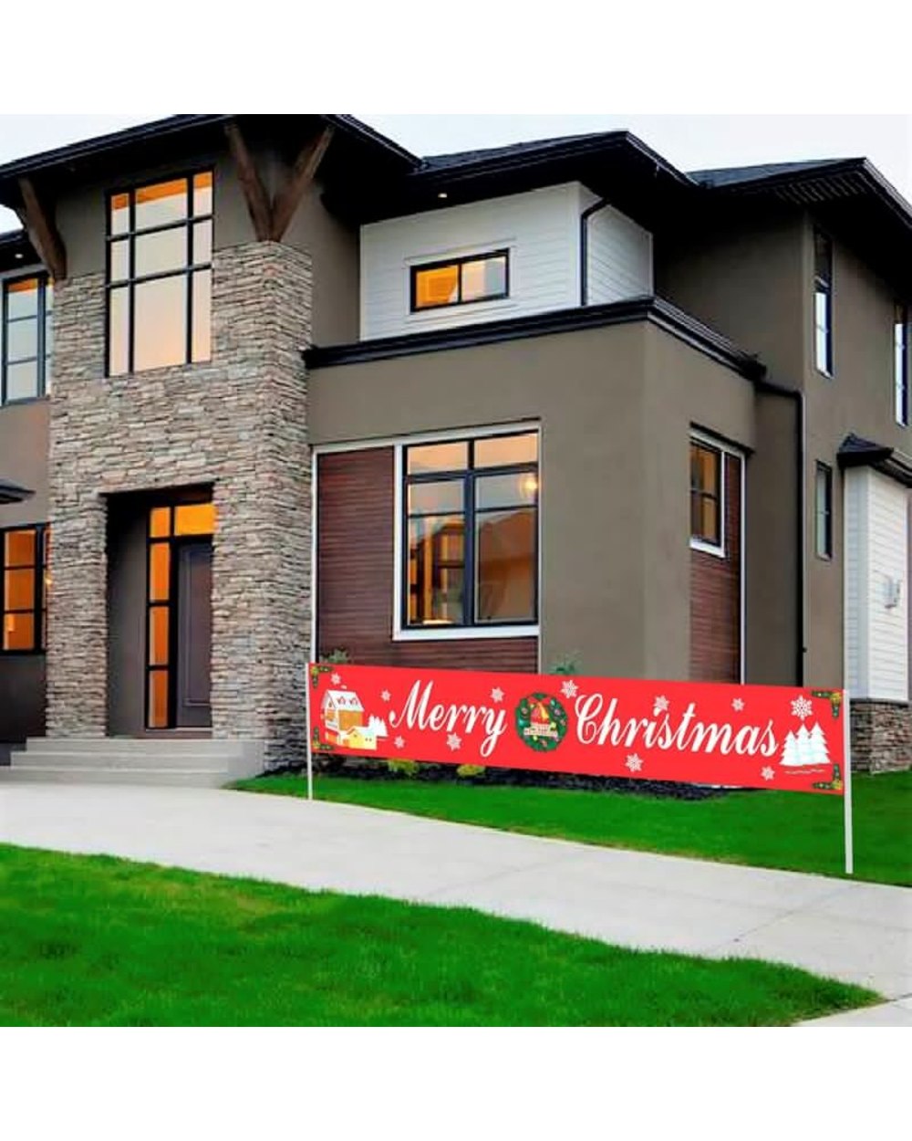 Merry Christmas Banner Christmas Decorations for Home Outdoor Store Banner Flag Pulling 2022 Navidad Natal Banner front-2