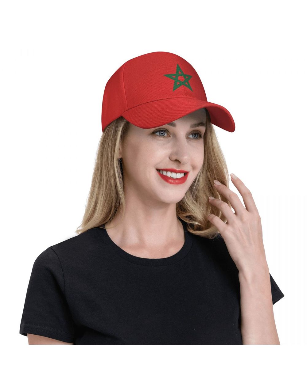 Morocco Flag Baseball Cap Unisexadult Moroccan Proud Patriotic Adjustable Dad Hat For Men Women Outdoor Sun Hats front-4