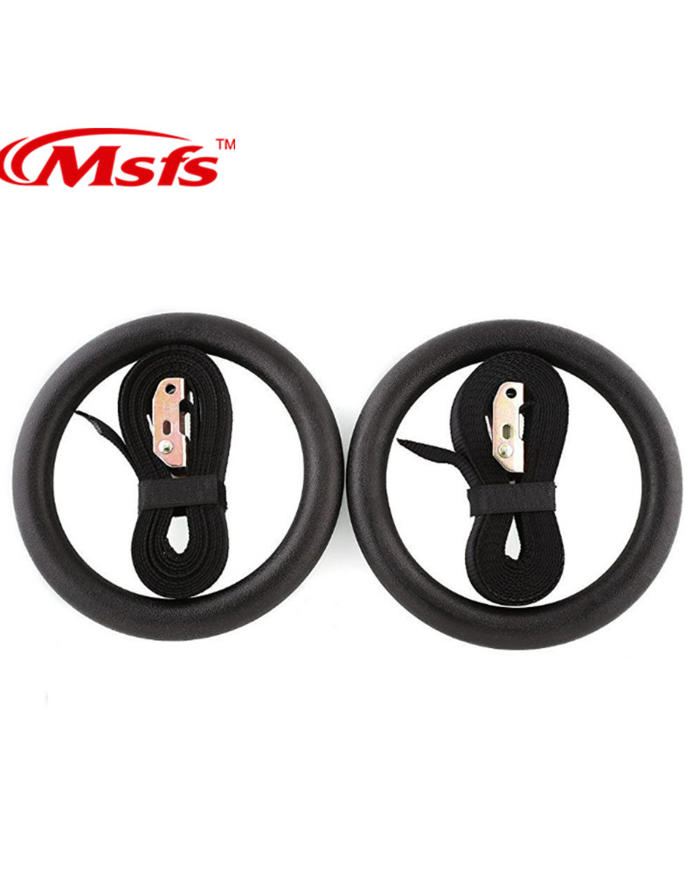 Abs Wood Gymnastic Rings With Adjustable Straps Gym Workout Home Fitness Crossfit Suspension Rhythmic Gymnastics Ring front-4