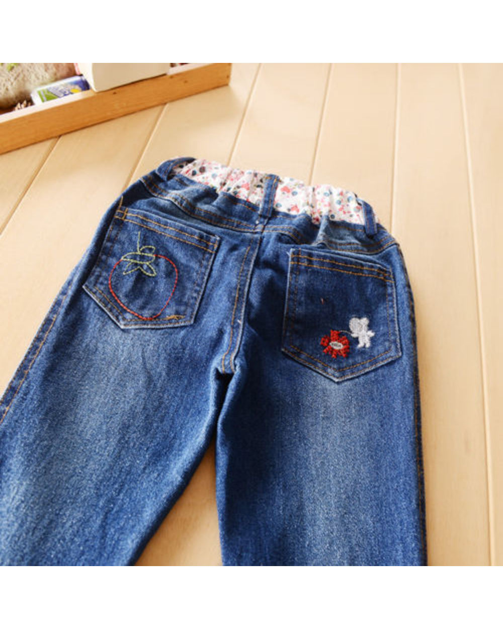 Citgeett Sppring Kids Baby Children Girls Clothing Long Sleeves Sweater + Jeans suit Cartoon Set Denim Pants Outfits front-3