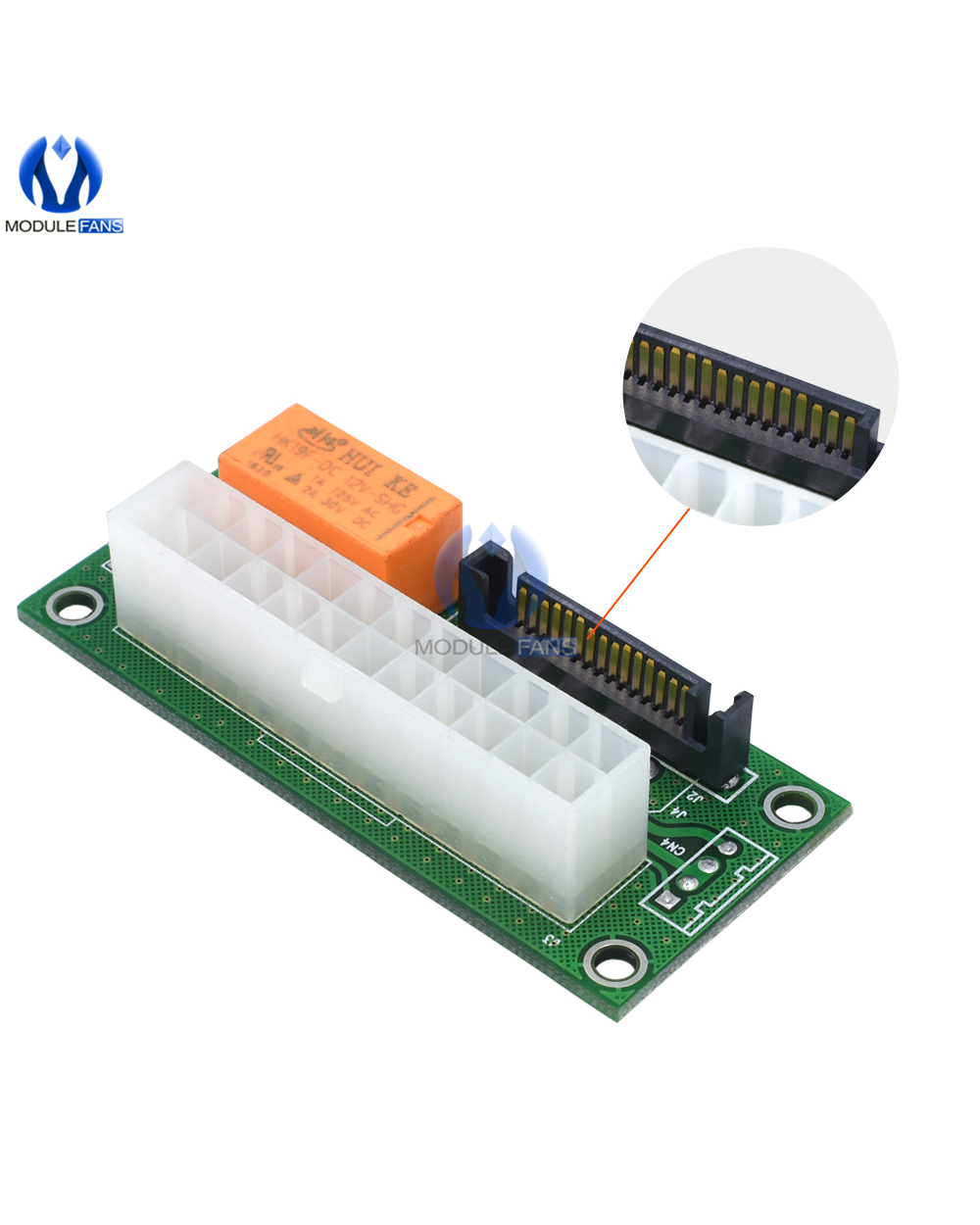 Atx To Sata Molex 24Pin 24P Power Supply Connector Adapter Triple Relay Add2psu Sync Synchronous Starter Extender Cable front-3