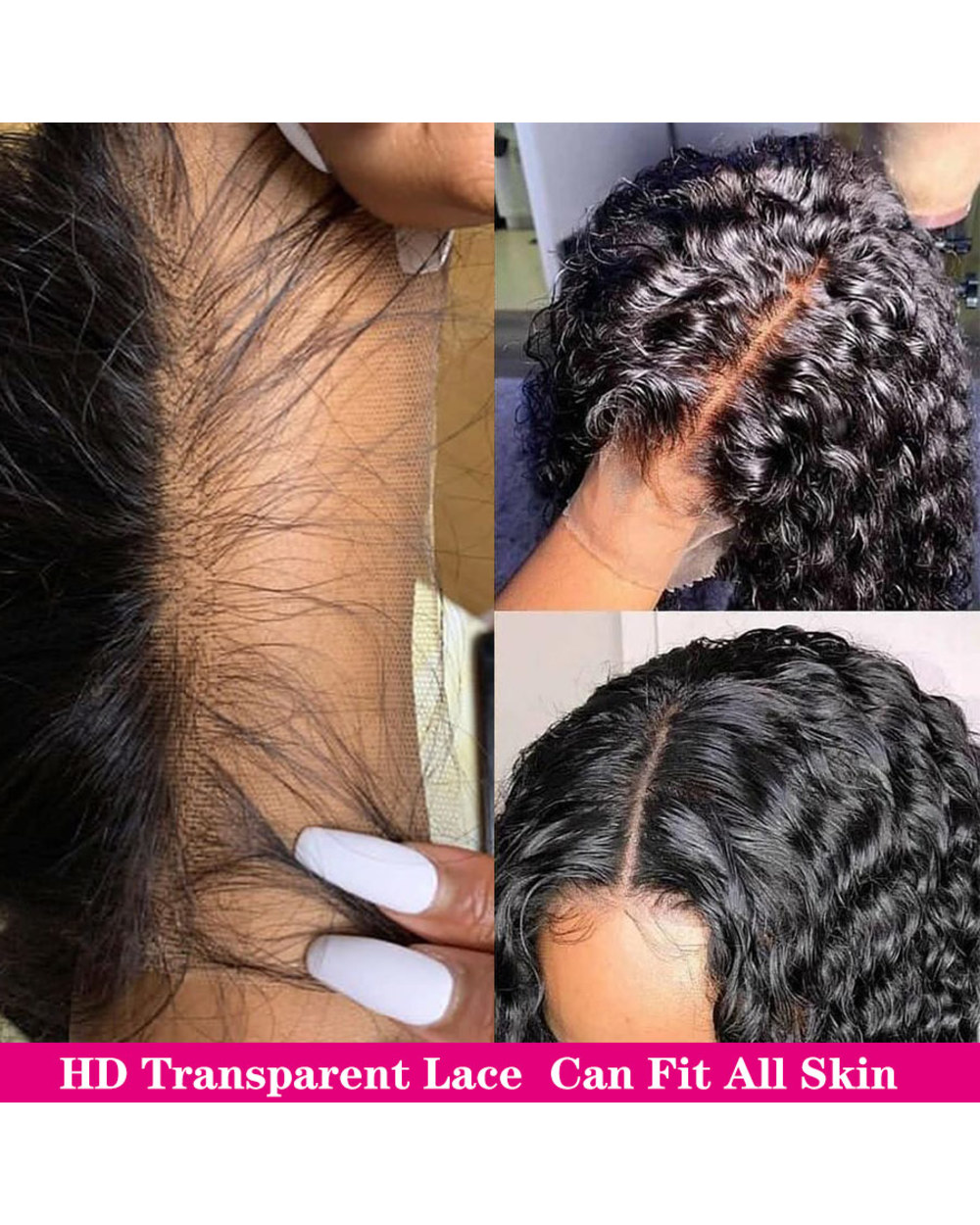 Deep Wave Frontal Wig Brown Hd Lace Frontal Wig 4 2 T Part Curly Human Hair Colored Loose Deep Wave Wet And Wavy Lace front-2