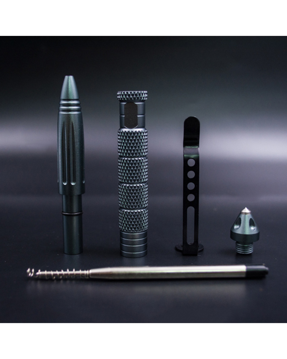 1Piece Non-Slip Metal Ballpoint Pens Creative Pens Multifunctional Ball Pens For Boys Gifts Novelty Tactical Protect To front-2