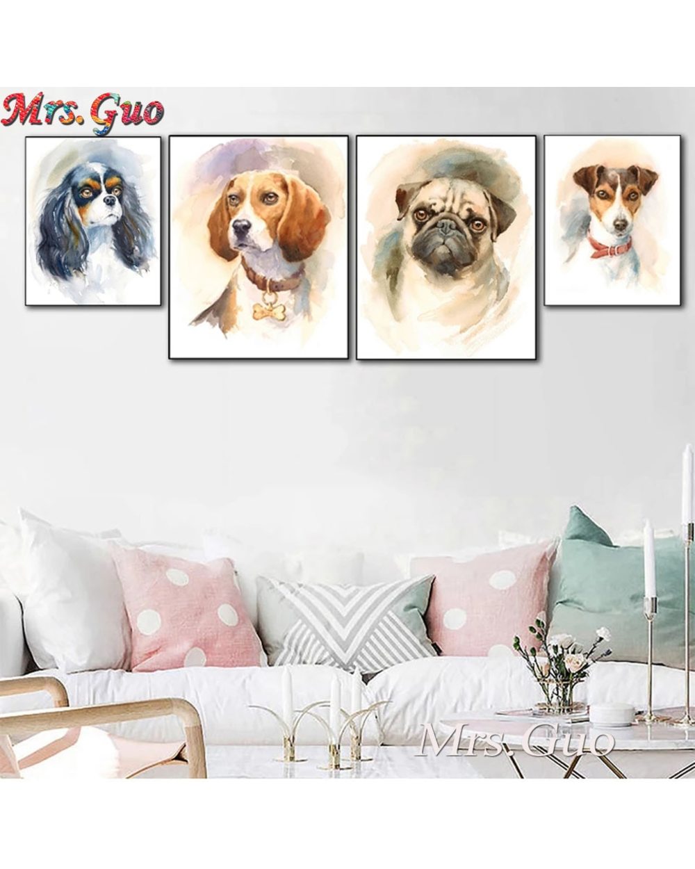 5D DIY Diamond Painting Beagle Dog Modern Style Wall Art Decor front-0