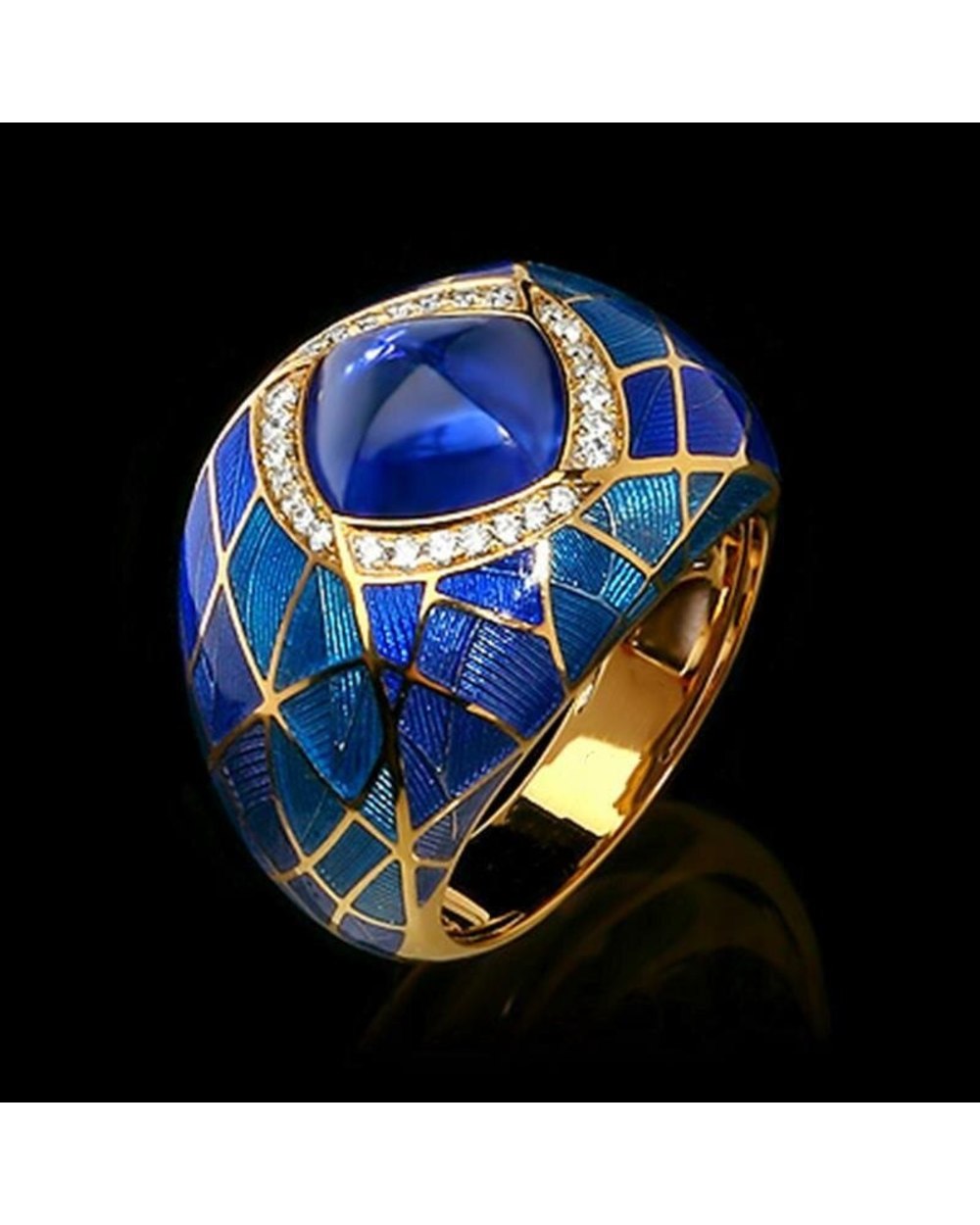 Stylish Sapphire Ring Anniversary Jewelry Elegant Fashion Ring 2022 front-1