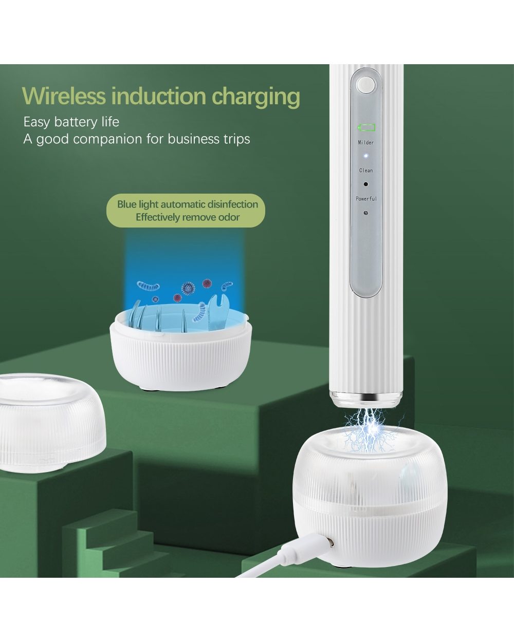 Visual Ultrasonic Dental Scaler Teeth Whitening Cleaner Dental Stone Calculus Plaque Stains Removal Tartar Scraper Oral front-5