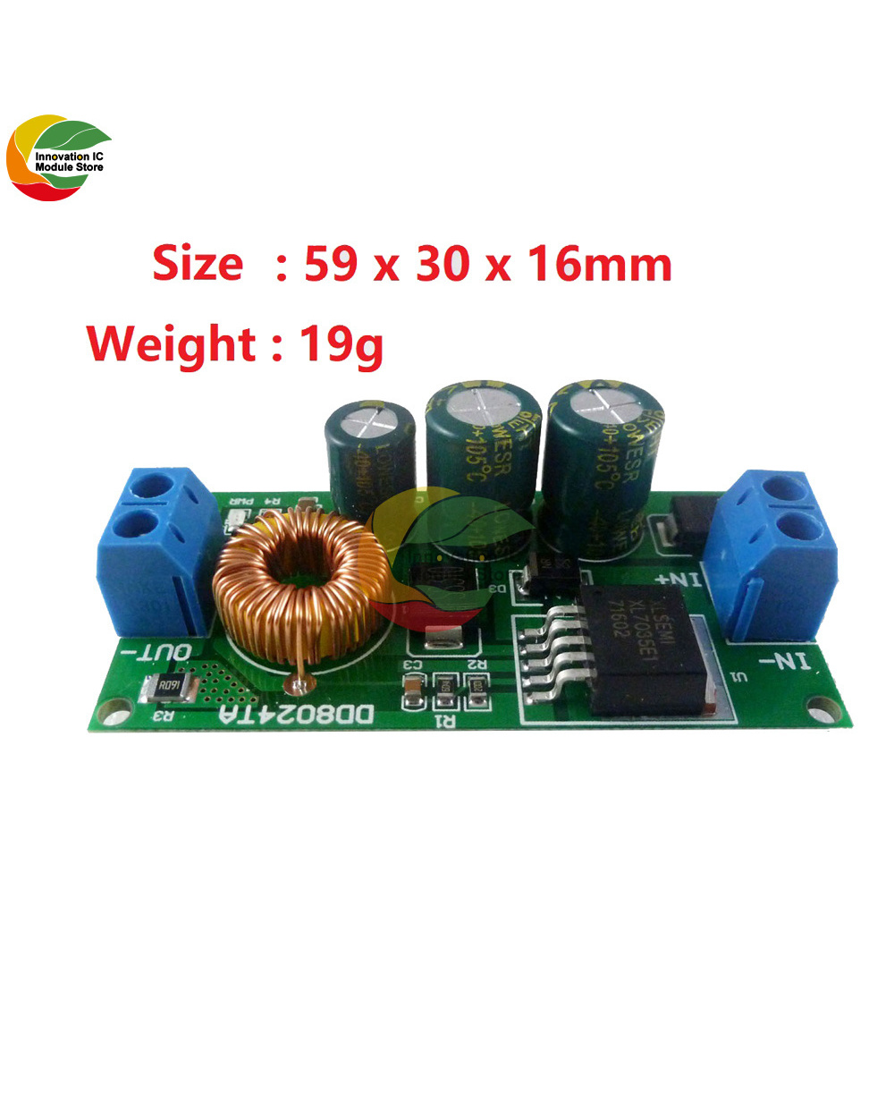 Buck Converter Module High Voltage Buck Converter Module Dd8024ta Dc-Dc 10-80V To 3.3V-15V With Terminal Block Or Termi front-2