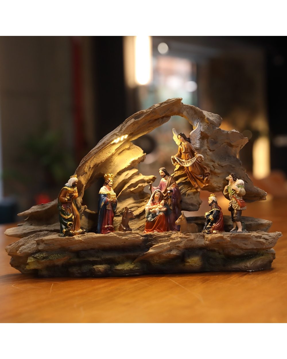 Home Decoration Nativity Scene SET Holy Family Statue Christ Jesus Mary Joseph Figure Catholic Figurine Christmas Gift front-0
